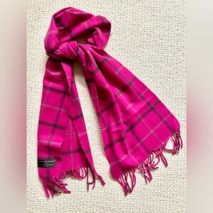 D&Y “Softer Than Cashmere” Pink Plaid Scarf | Cozy + Luxe Feel